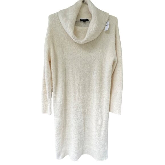 Banana Republic Womens Cowl Neck Sweater Dress L Alpaca Blend Cream - Picture 1 of 8